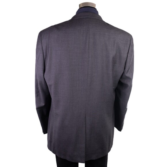 Ralph Lauren Mens Two Button Gray Blazer Wool Solid Sport Coat Jacket Size 48L - Picture 10 of 15